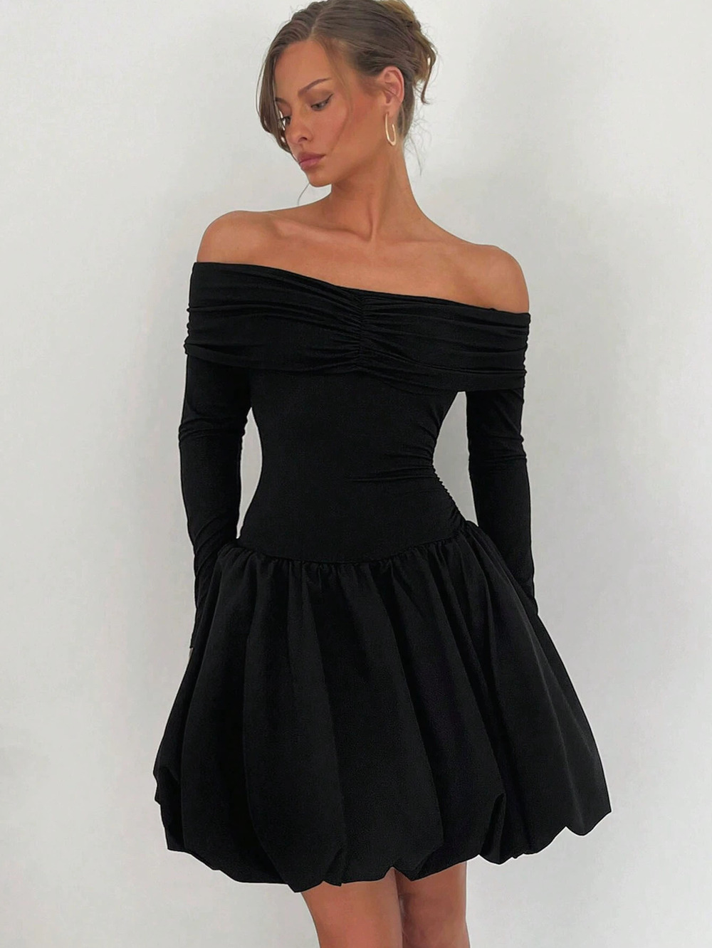 ZARA Off Shoulder Sexy Mini Dress Spring Summer Slim Fit Cool Chic